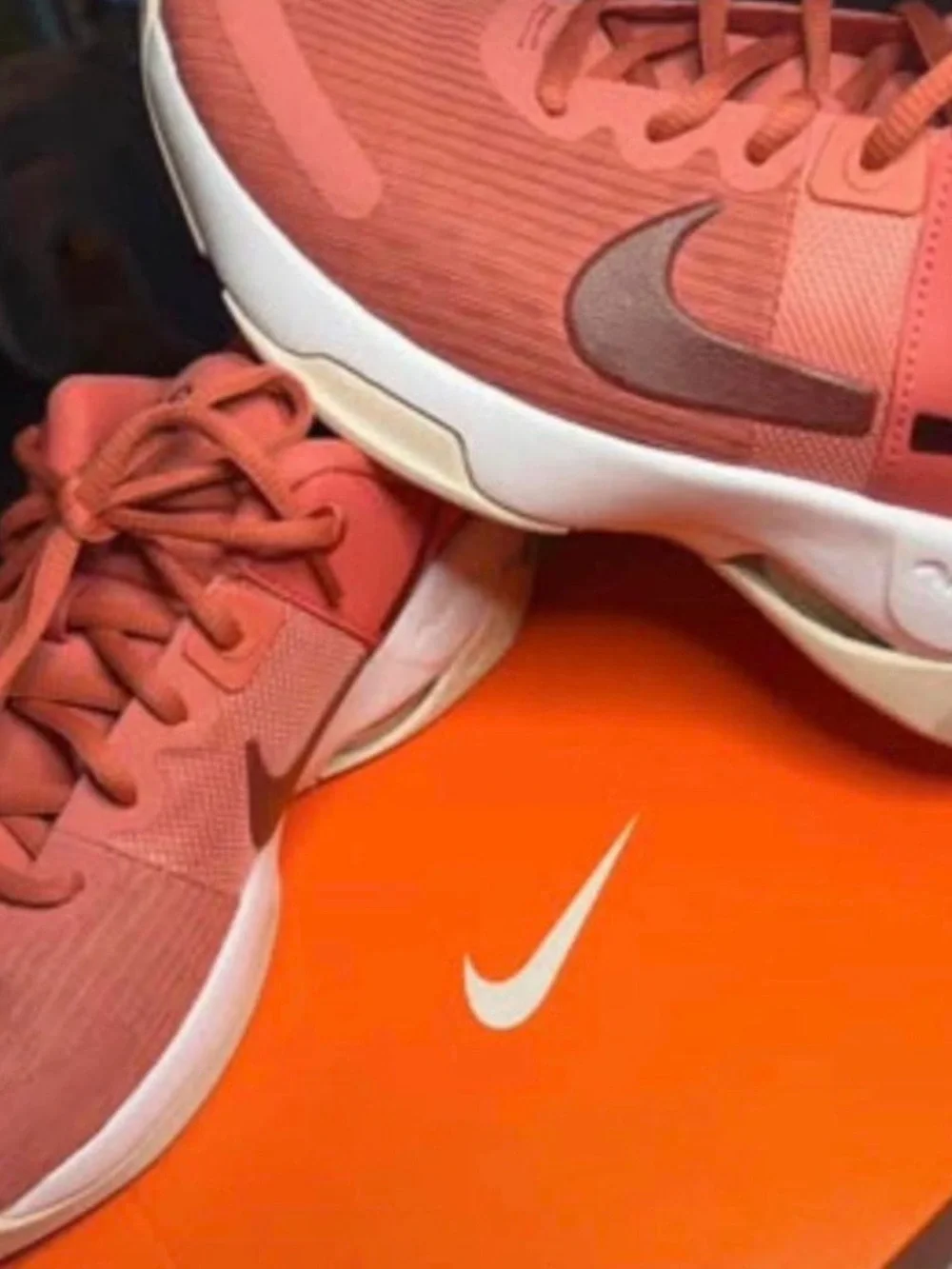 Nike Coral Knit Running Shoes with White Label Detail